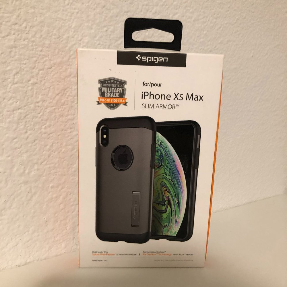 Spigen Slim Armor Designed for Apple iPhone Xs Max Case (2018) - Gunmetal